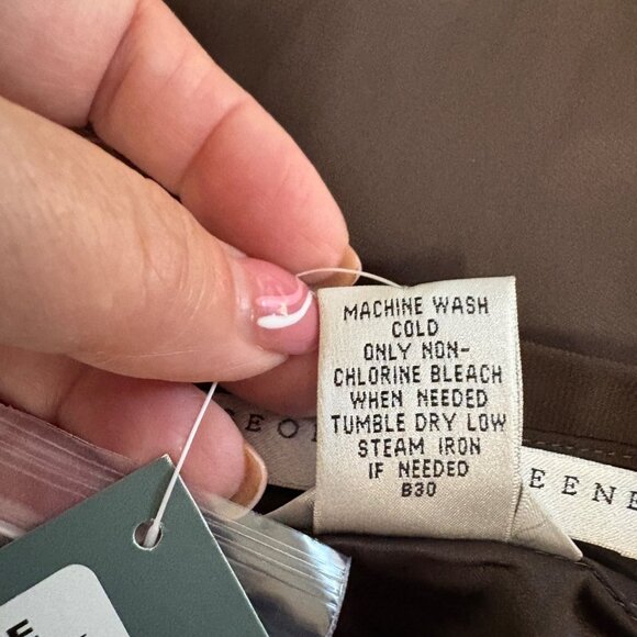 Geoffrey Beene Sport Button-Up Shirt Womens Sz XL Brown Stretch Short Sleeve NEW - Picture 7 of 8